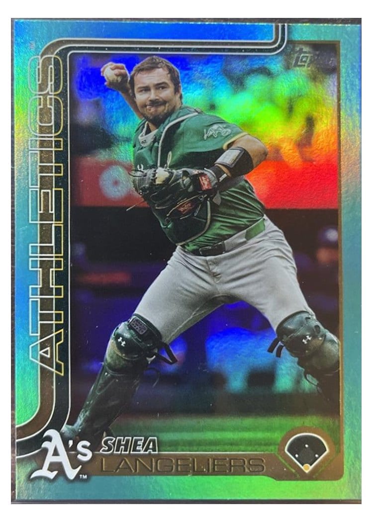 2025 Topps Base Set Shea Langeliers Aqua Foil #158 card