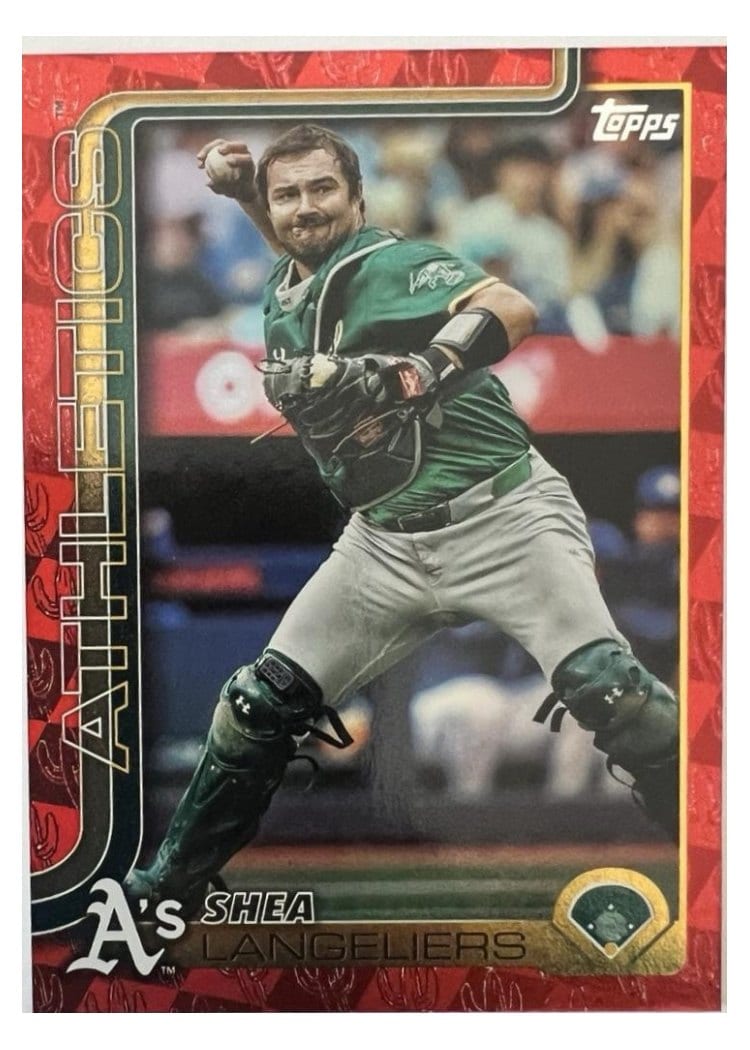 2025 Topps Base Set Shea Langeliers Red Foil #158 card