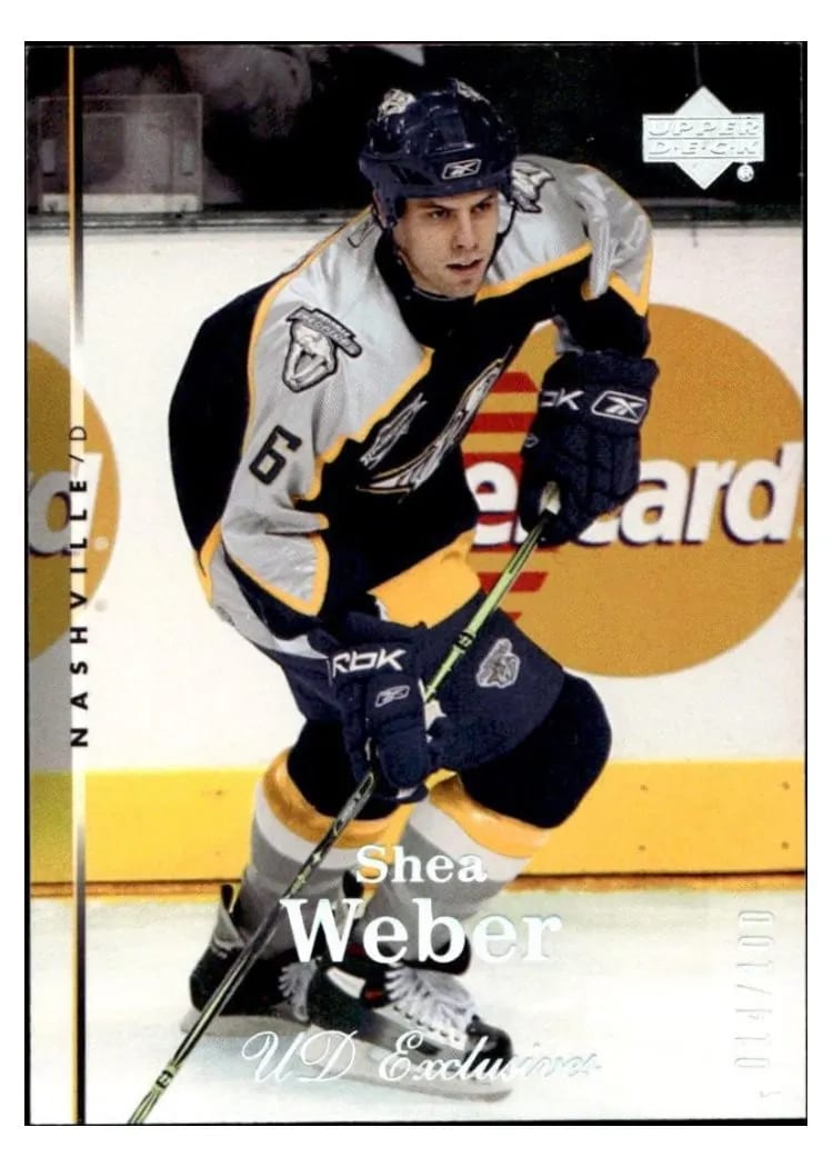2007 Upper Deck Shea Weber #10 card
