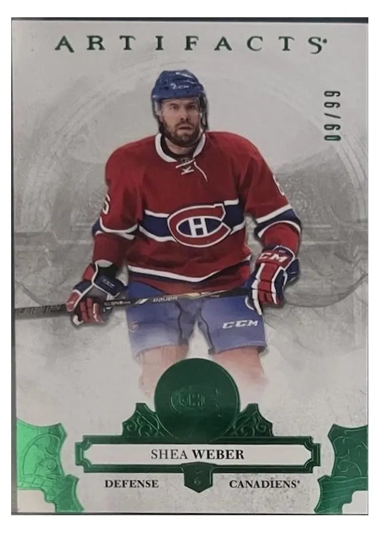 2017-18 Upper Deck Artifacts Base Set Shea Weber #29 card