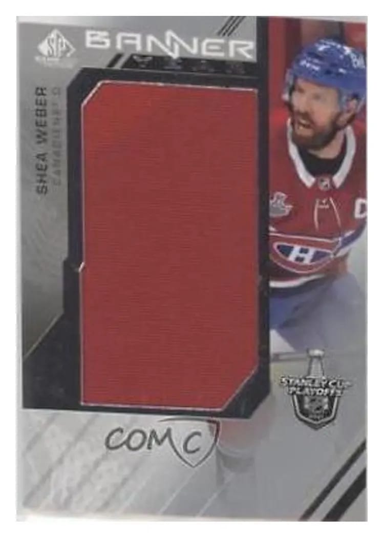 2021-22 SP Game Used 2021 NHL Stanley Cup Playoffs Banner Year Relics Shea Weber #BYSC-SW card