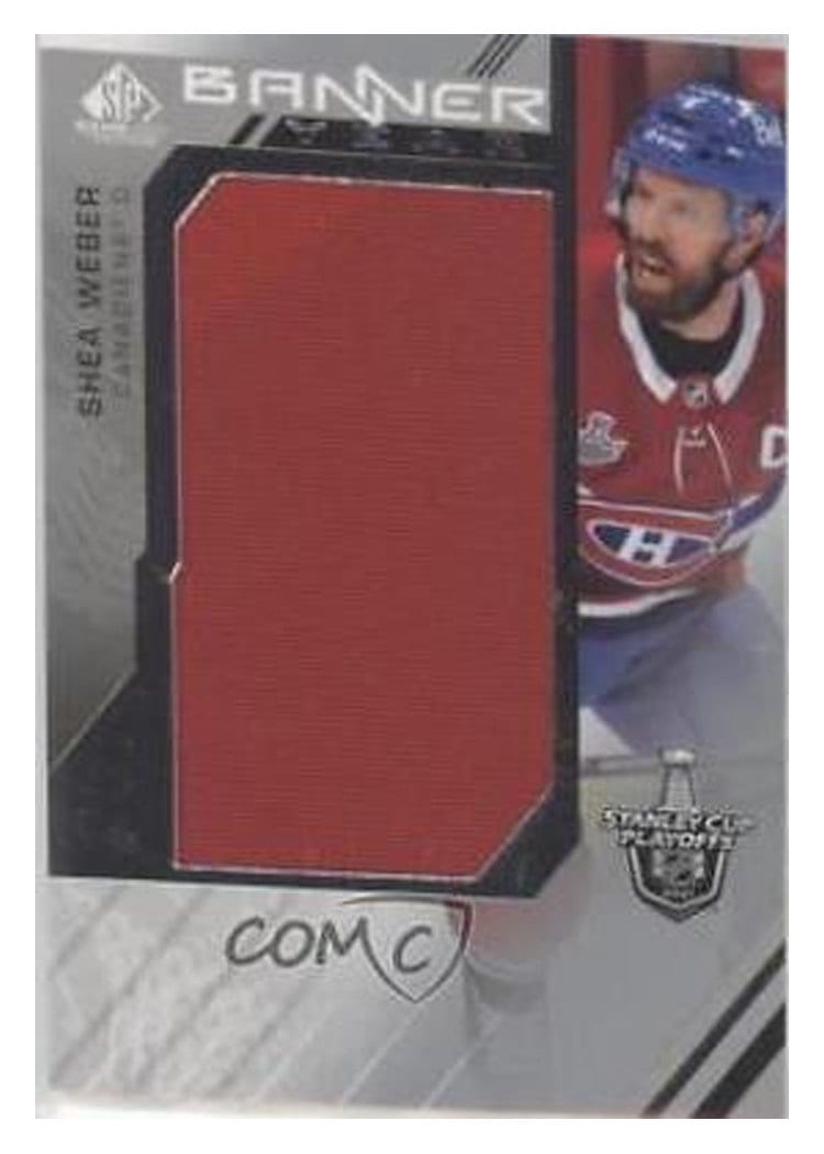 2021 SP Game Used NHL Stanley Cup Playoffs Banner Year Relics Shea Weber #BYSC-SW card