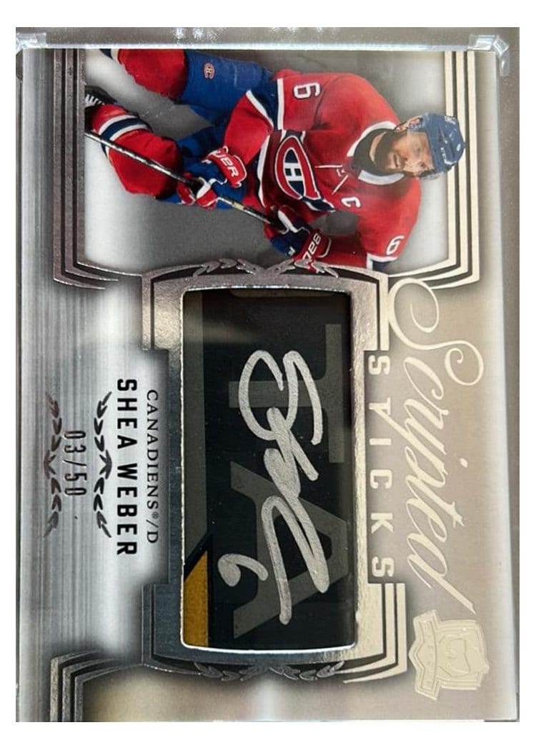 2024-25 Upper Deck The Cup Scripted Sticks Shea Weber #ST-SW card
