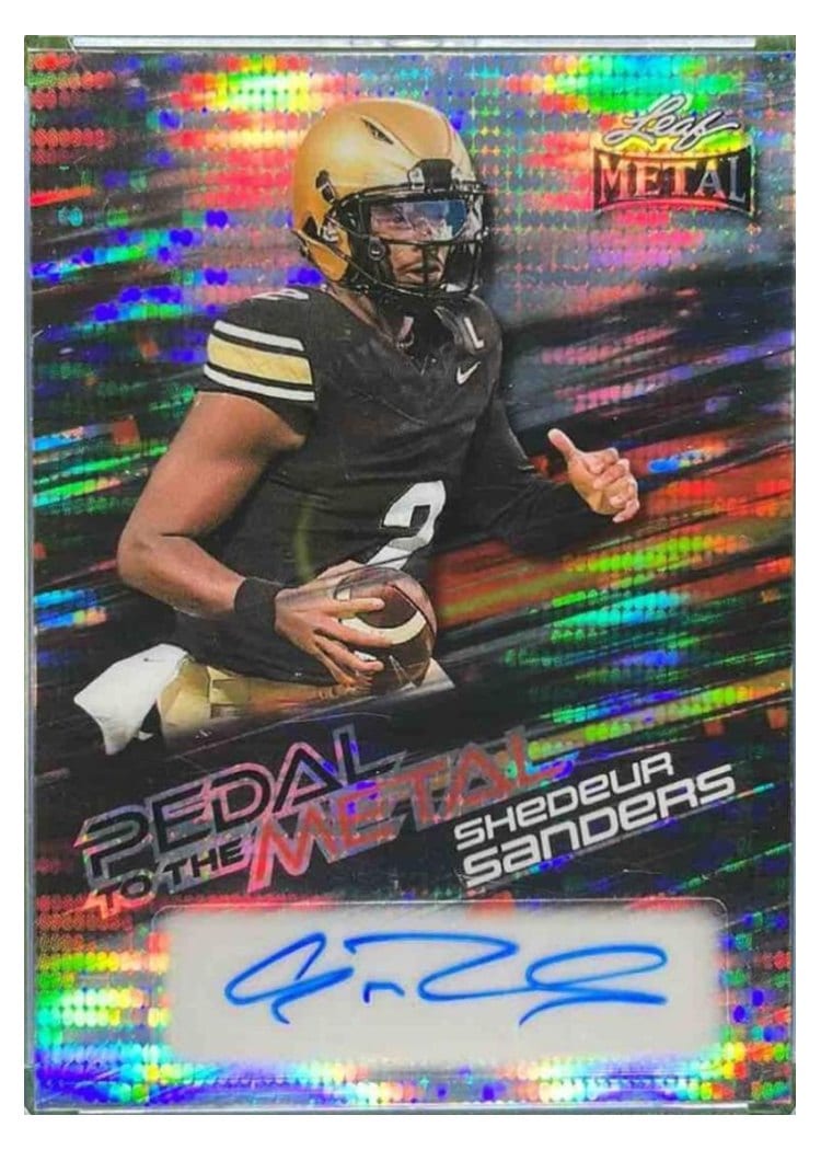 2025 Leaf Metal Pedal to the Metal Shedeur Sanders #PM-SS1 card
