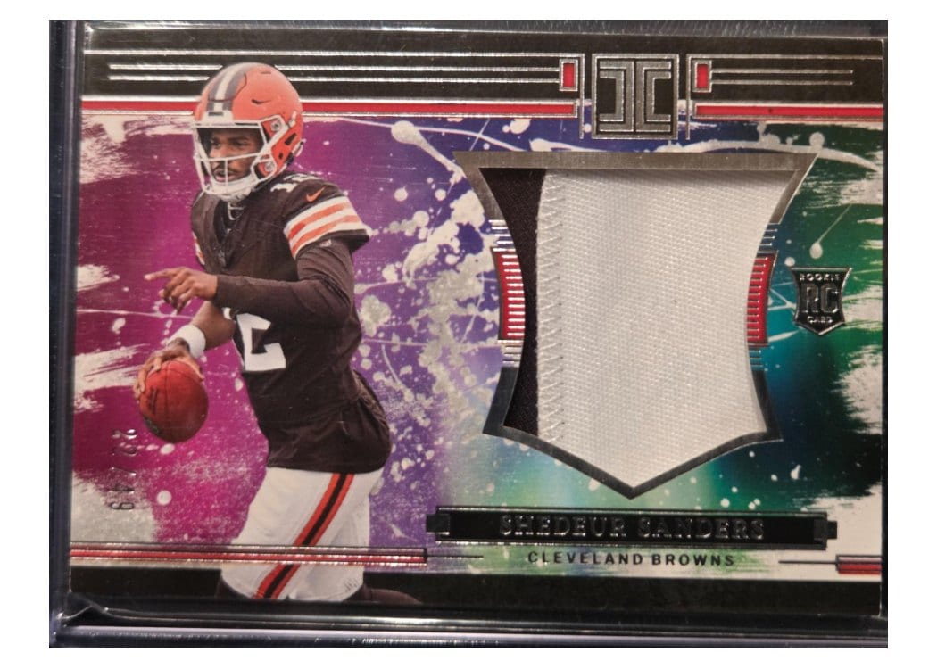 2025 Panini Impeccable RC Logo Patches Shedeur Sanders #13 card