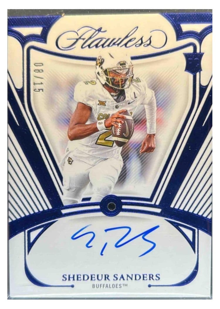 2025 Panini National Treasures Collegiate Flawless Rookie Gem Signatures Shedeur Sanders #1 card