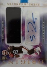 Shedeur Sanders 2025 Panini Origins Rookie Jumbo Jersey Autographs card