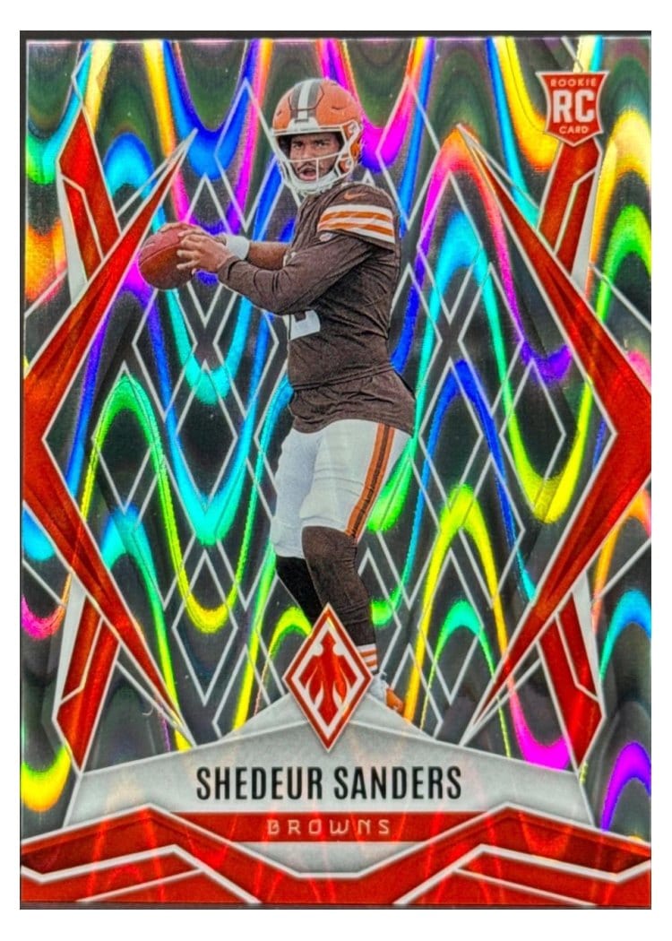 2025 Panini Phoenix Shedeur Sanders Silver Seismic #154 card