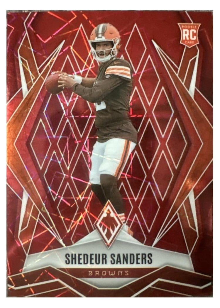 2025 Panini Phoenix Shedeur Sanders Red Lazer #154 card