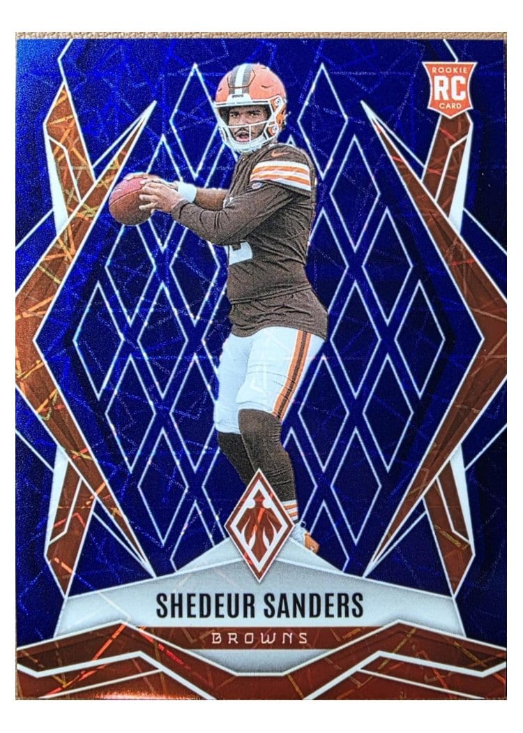 2025 Panini Phoenix Shedeur Sanders Blue Lazer #154 card