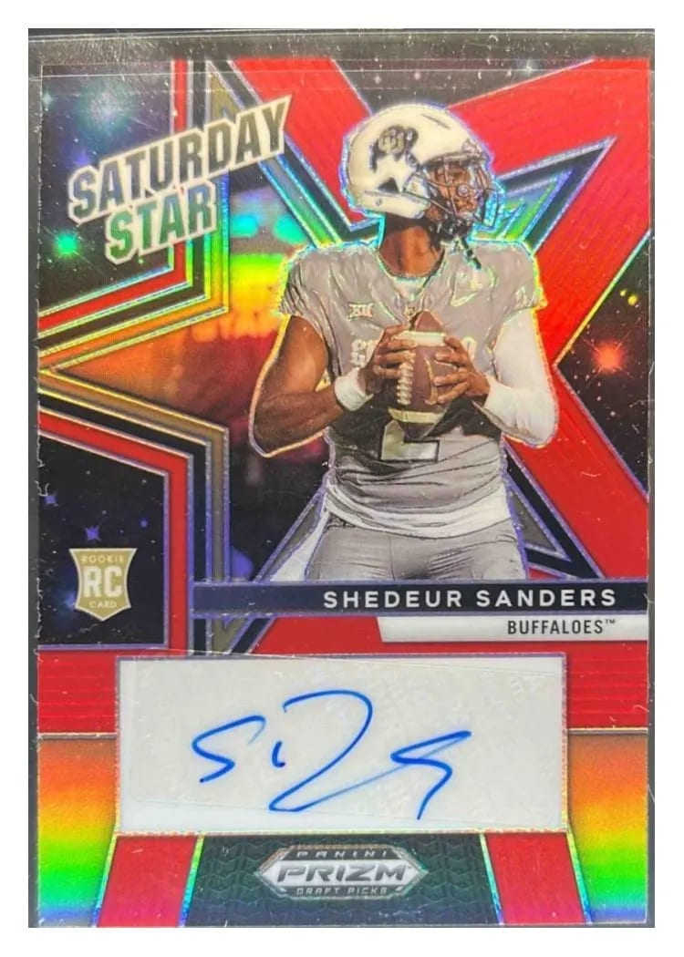 2025 Panini Prizm Draft Picks Saturday Star Signature Shedeur Sanders #SSS-SSS card