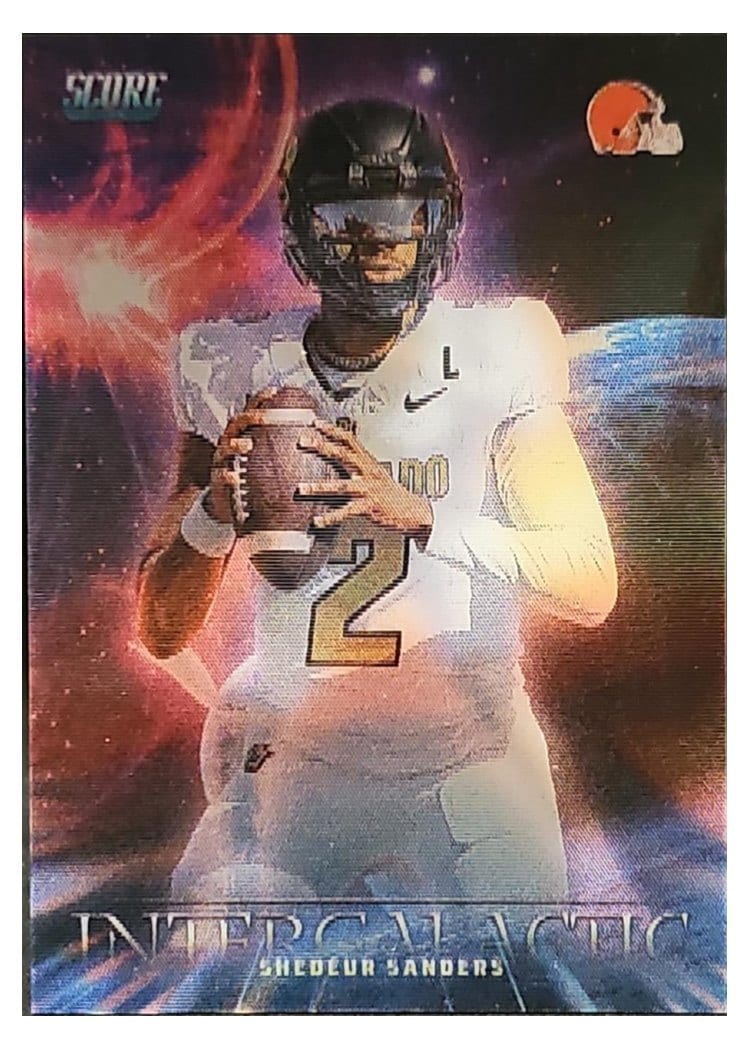 2025 Score Intergalactic Shedeur Sanders #1 card