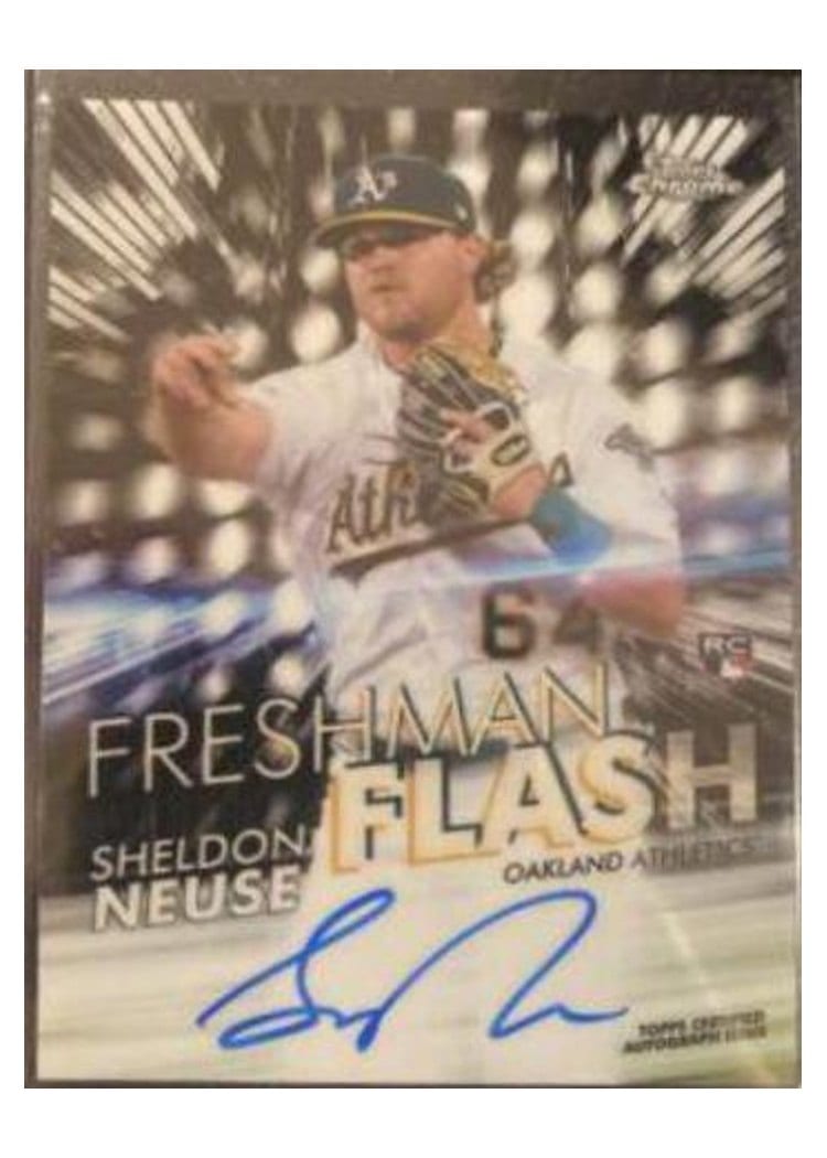 2020 Topps Chrome Freshman Flash Autograph Sheldon Neuse #FFA-SN card