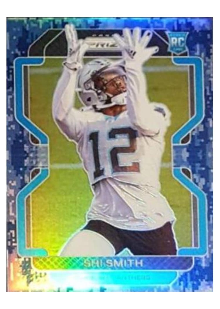 2021 Panini Prizm Base Set Shi Smith Navy Camo Prizm #408 card