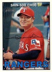 2016 Topps Heritage Base Set Shin-Soo Choo #8 card
