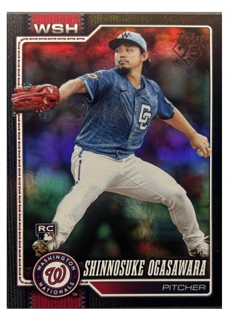 2026 Topps 1991 Topps Autographs Shinnosuke Ogasawara Black #91A-SHIN card