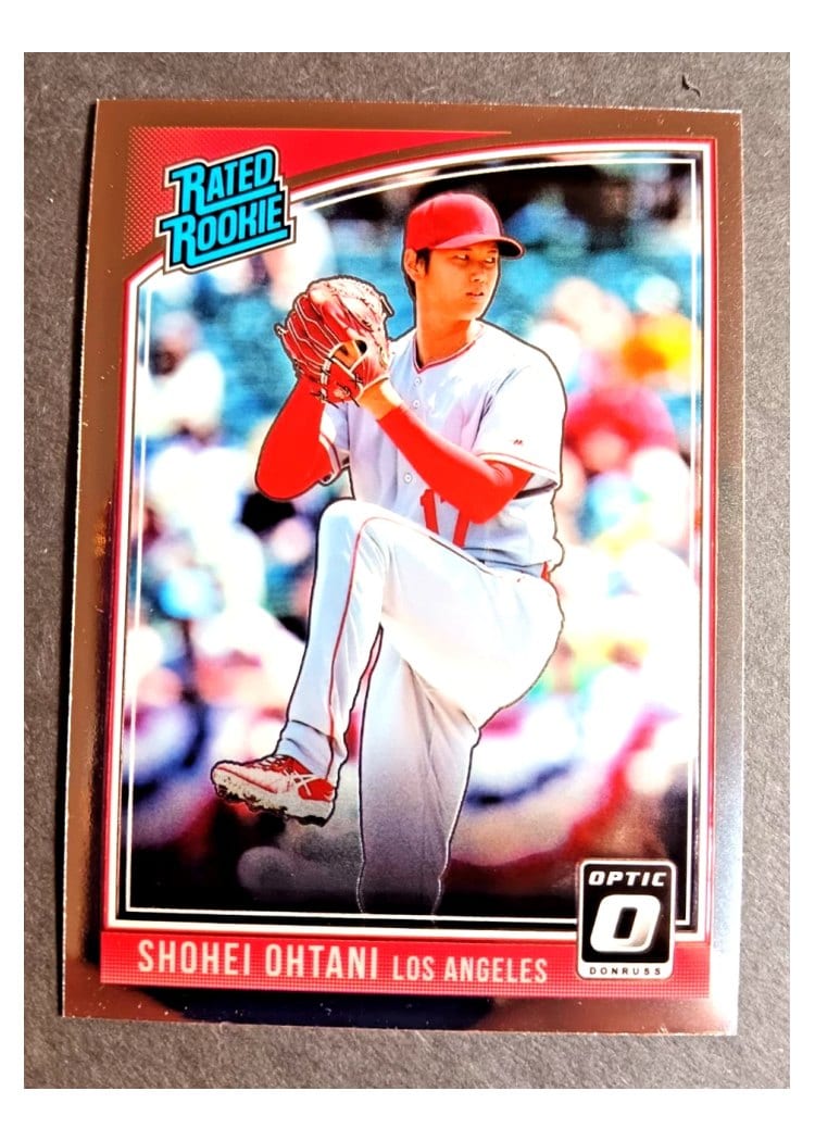 2018 Panini Chronicles Optic Rated Rookies Shohei Ohtani #180 card