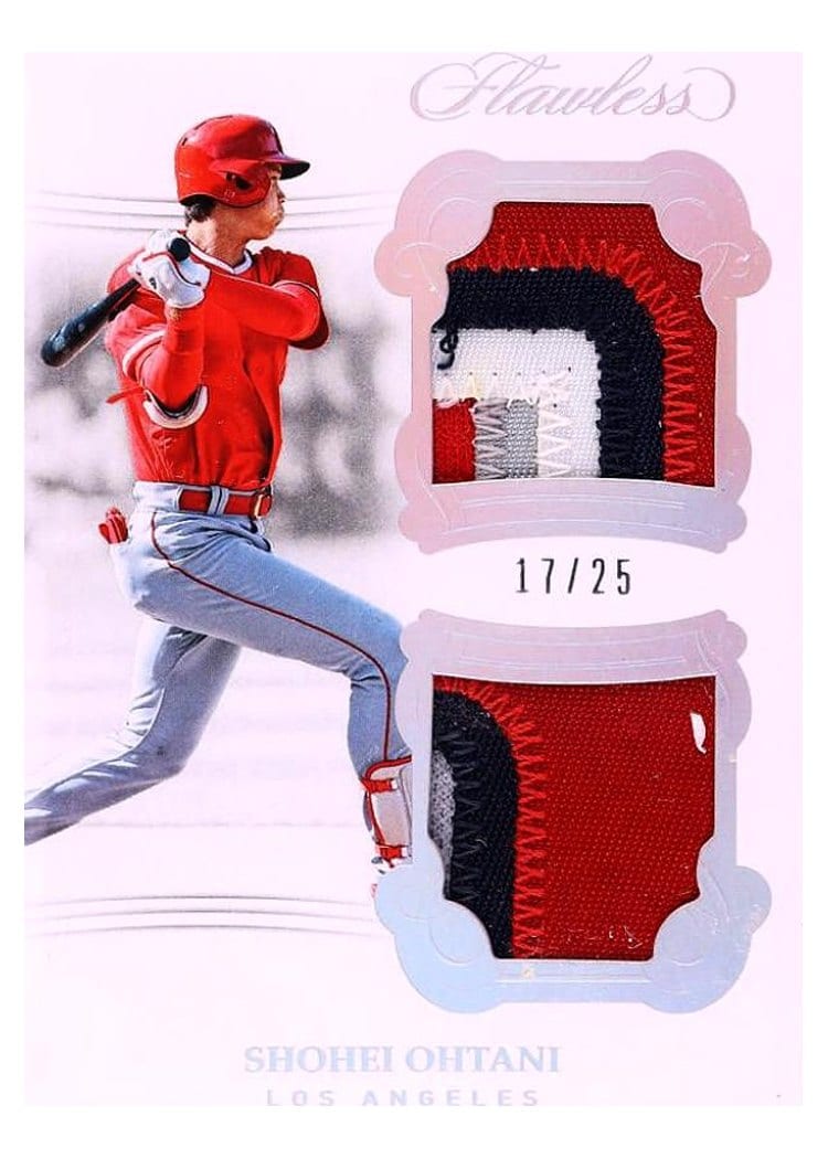 2018 Panini Flawless Dual Memorabilia Shohei Ohtani #DM-SO2 card