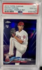 2018 Topps Chrome Shohei Ohtani Purple Refractor #150 card
