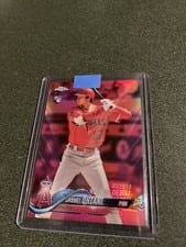 2018 Topps Chrome Update Shohei Ohtani Pink Refractor #HMT32 card