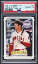 Shohei Ohtani 2018 Topps Heritage Real One Autographs card