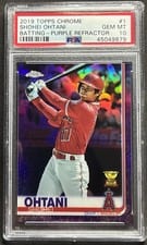 2019 Topps Chrome Shohei Ohtani Purple Refractor #1 card