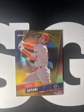 2019 Topps Finest Shohei Ohtani Gold Refractor, /50 #100 card
