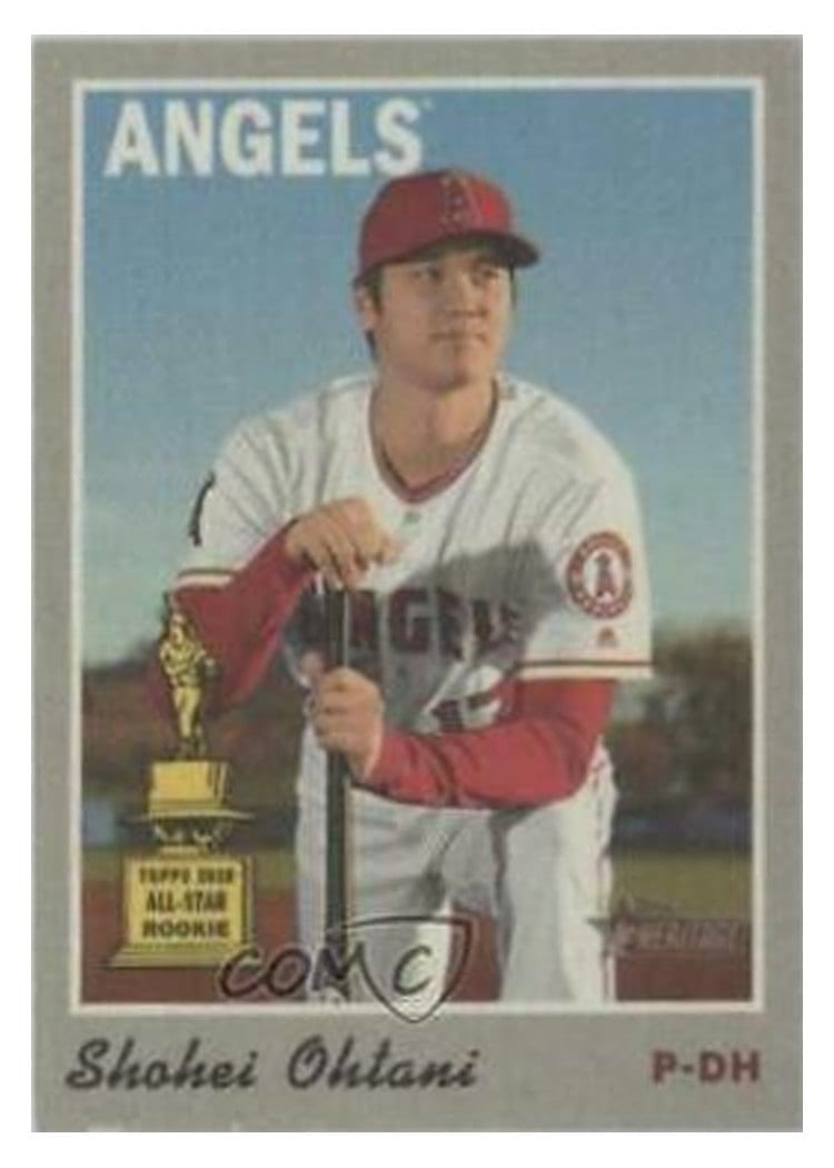 2019 Topps Heritage 1970 Cloth Stickers Shohei Ohtani #16 card