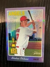 2019 Topps Heritage Shohei Ohtani Chrome Purple Refractor #THC-430 card