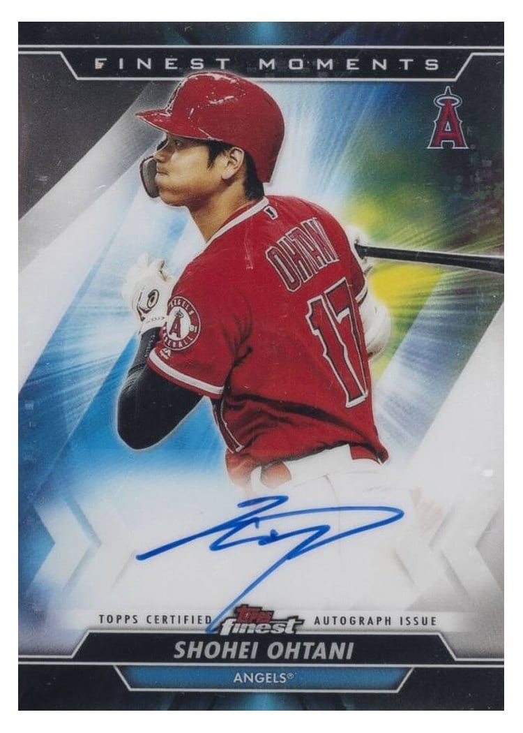 2020 Finest Moments Autographs Shohei Ohtani #MOMA-SO card