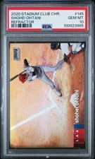 2020 Stadium Club Chrome Shohei Ohtani Refractor #145 card