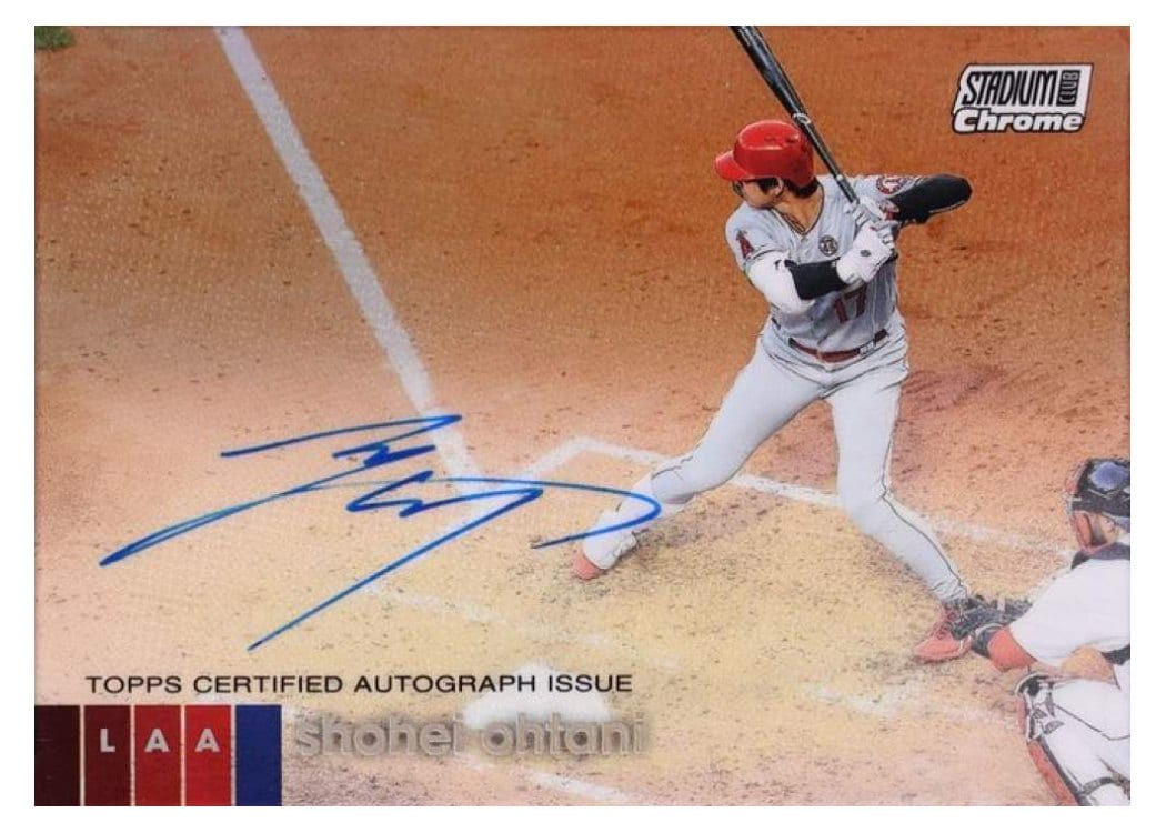 2020 Stadium Club Chrome Autographs Shohei Ohtani #CASO card
