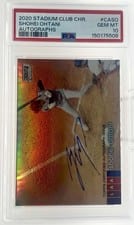 2020 Stadium Club Chrome Autographs Shohei Ohtani #CASO card