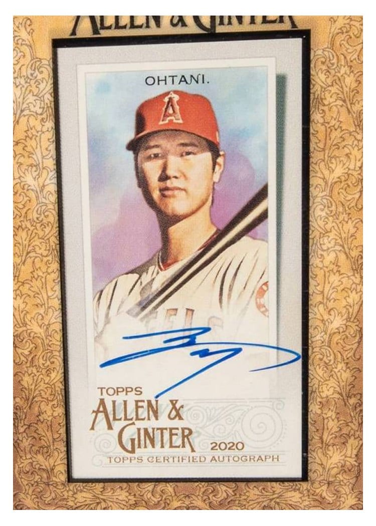 2020 Topps Allen & Ginter Mini Autographs Shohei Ohtani #MA-SO card