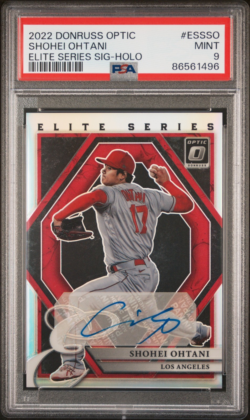 2022 Donruss Optic The Elite Series Signatures Shohei Ohtani #ESS-SO card