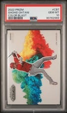 2022 Panini Prizm Color Blast Shohei Ohtani #CB-7 card