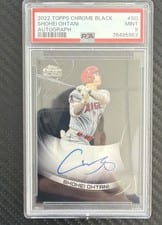 2022 Topps Chrome Black Autographs Shohei Ohtani #CBA-SO card
