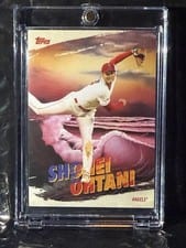 2023 Topps x Bob Ross: The Joy of Baseball Painting the Corners Shohei Ohtani #PC-9 card