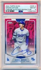 2024 Topps 50/50: Shohei Ohtani Chrome Autograph Shohei Ohtani Black #SO6-A card
