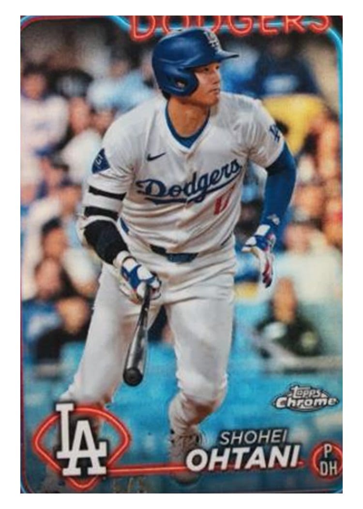 2024 Topps Chrome Shohei Ohtani Red Refractor #1 card