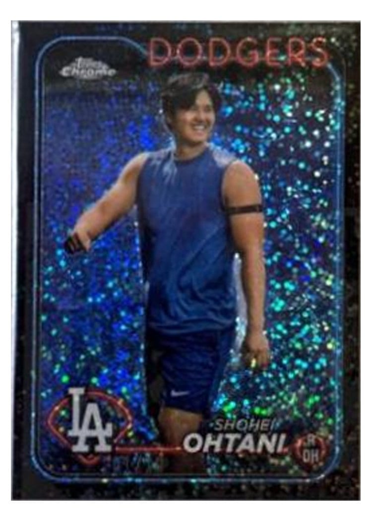 2024 Topps Chrome Shohei Ohtani Black Speckle Refractor Image Variation #1 card