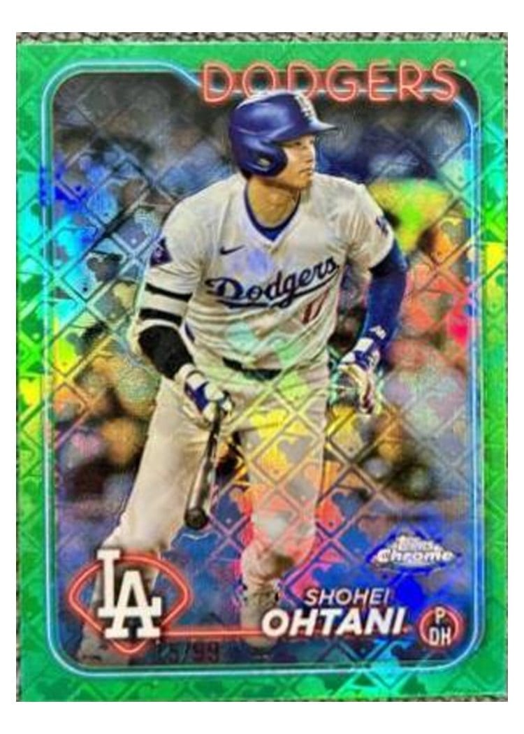 2024 Topps Chrome Shohei Ohtani Logofractor Green #1 card
