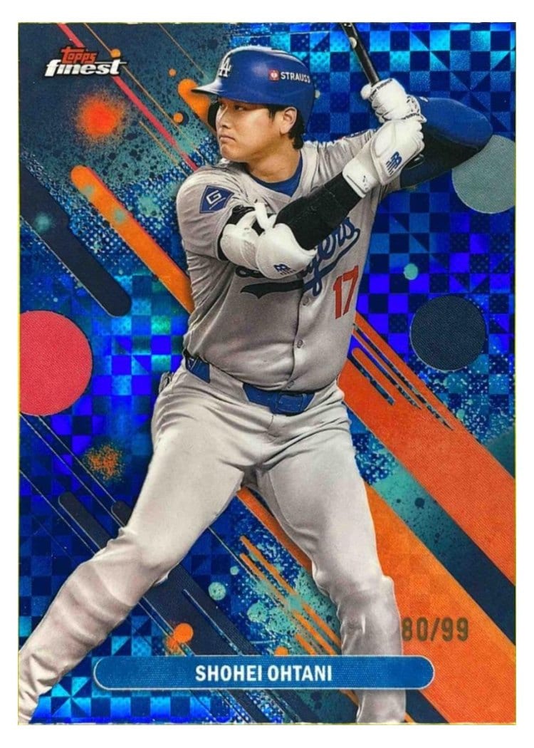 2025 Topps Finest Shohei Ohtani Blue Checkerboard Refractor #16 card