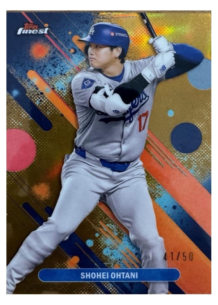 2025 Topps Finest Shohei Ohtani Gold Refractor #16 card