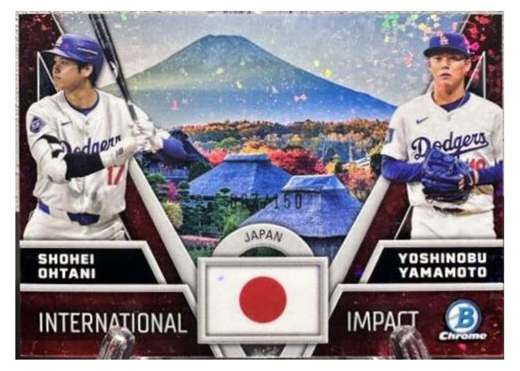 2024 Bowman Chrome International Impact Shohei Ohtani / Yoshinobu Yamamoto #II-1 card