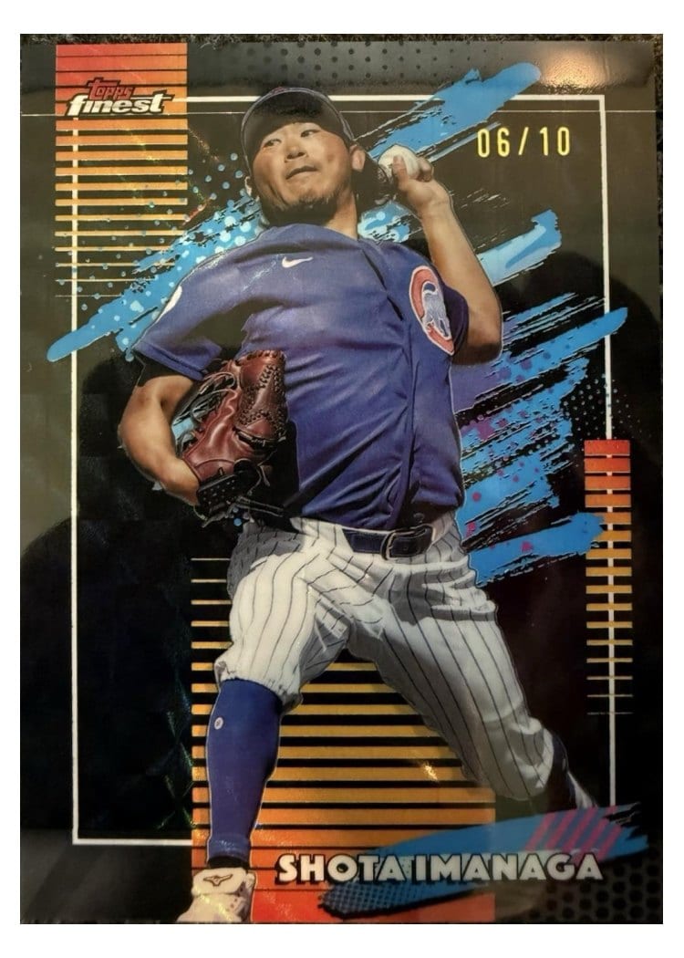 2026 Topps Finest Shota Imanaga Black Geometric Refractor #188 card