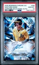 2025 Bowman Chrome Sapphire Edition Selections Autographs Shotaro Morii #SSA-SM card