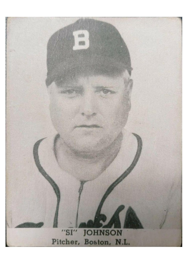 1947 Tip Top Bread 'SI' Johnson card
