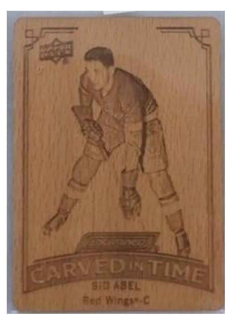2023-24 Upper Deck Engrained Carved in Time Manufactured Wood Sid Abel #CT-16 card