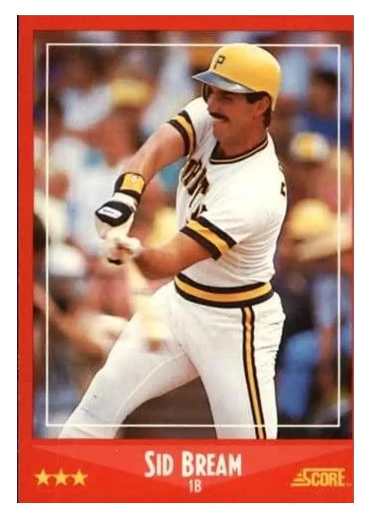 1988 Score Sid Bream #260 card